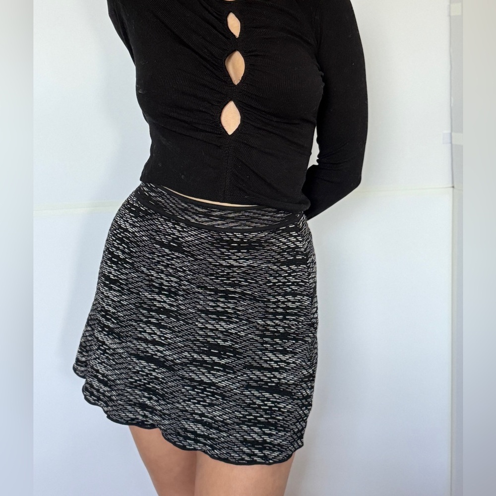 Missoni black and white knit skirt
